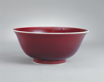 图片[1]-Bright red glazed bowl-China Archive